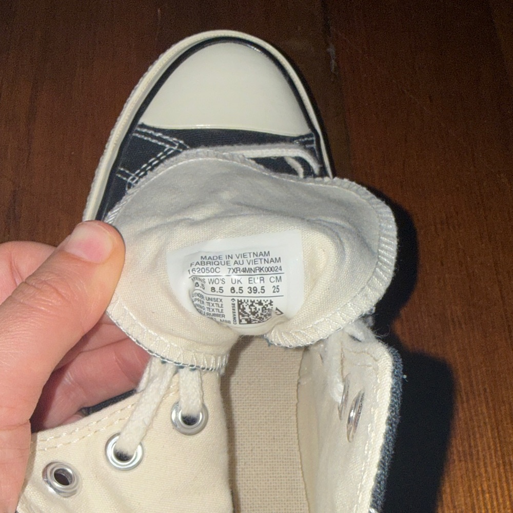 Converse Black and White 70 All Star High Top Sneakers - Picture 6 of 6
